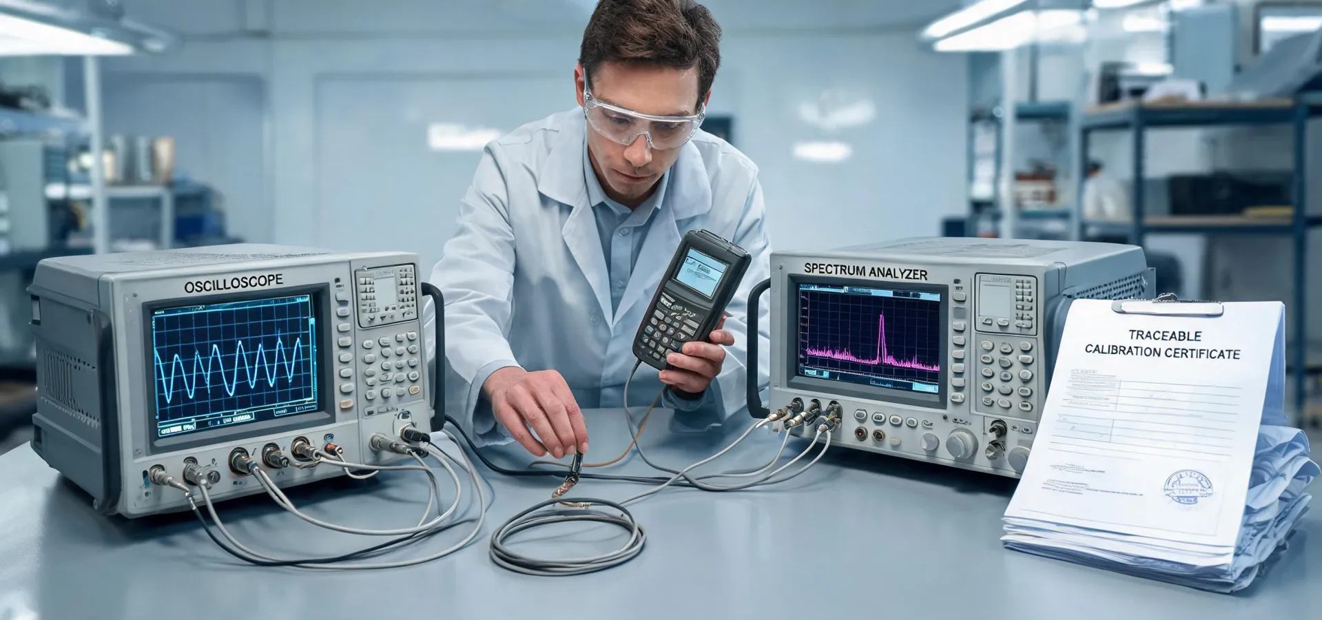Agilent RF lab bench measurement scene
