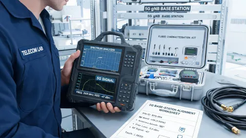 Telecom network spectrum analysis station